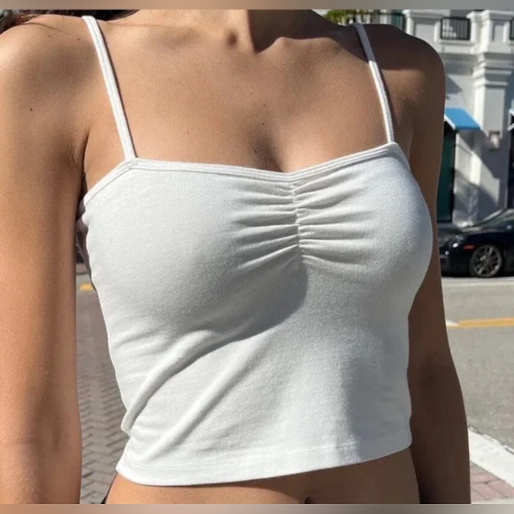 Brandy Melville cinched tank top Faye preppy crop